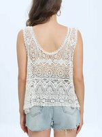 Cutout Round Neck Sleeveless Cover Up for a perfect OOTD – dress to impress outfits from Amexza