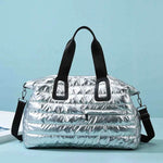Quilted Nylon Oversize Travel Bag Silver One Size for a perfect OOTD – dress to impress outfits from Amexza