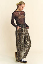 Davi & Dani Glitter Mesh Lettuce Hem Long Sleeve Top for a perfect OOTD – dress to impress outfits from Amexza