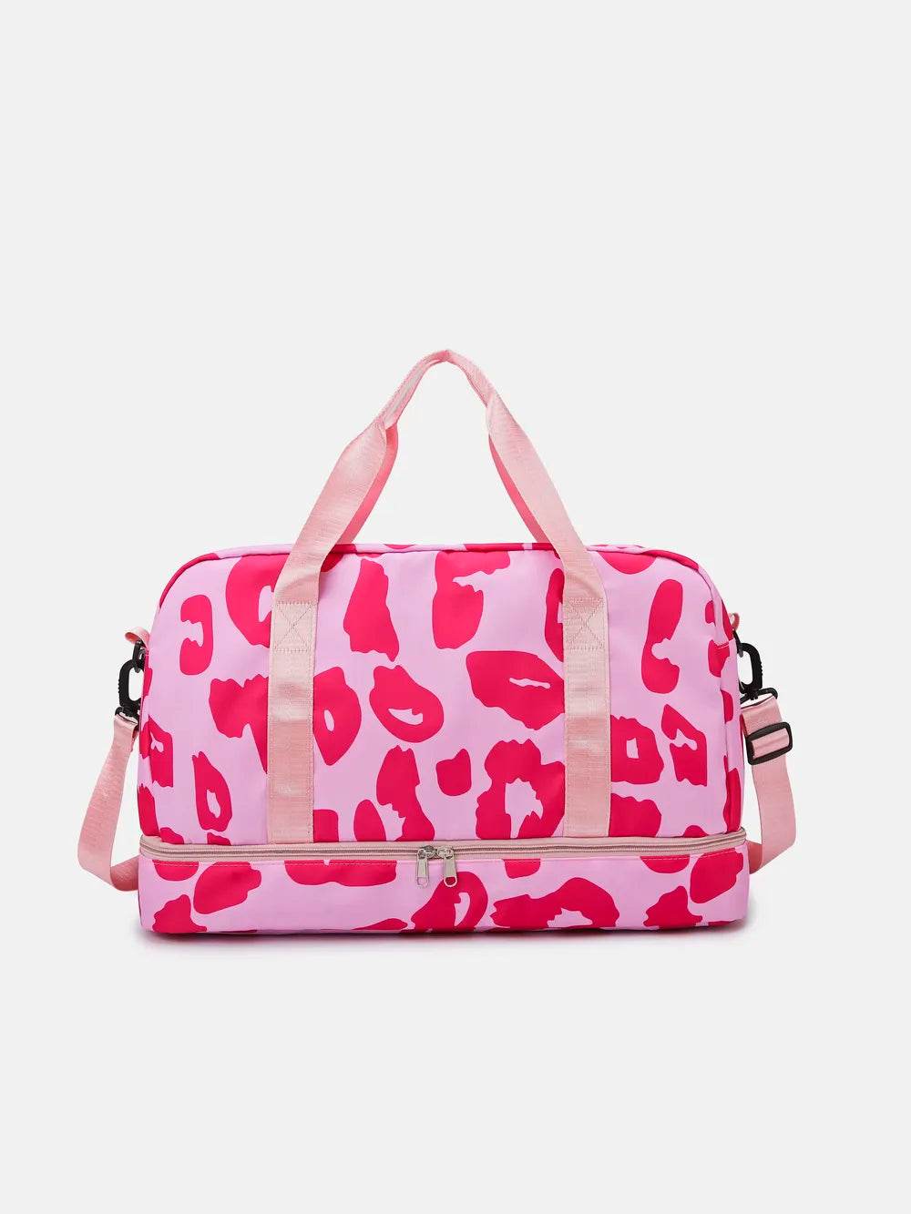 Oxford Cloth Leopard Travel Bag Fuchsia Pink One Size for a perfect OOTD – dress to impress outfits from Amexza