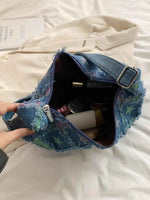 Raw Hem Denim Shoulder Bag for a perfect OOTD – dress to impress outfits from Amexza