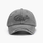 Embroidered Letter Cotton Baseball Cap Gray One Size for a perfect OOTD – dress to impress outfits from Amexza