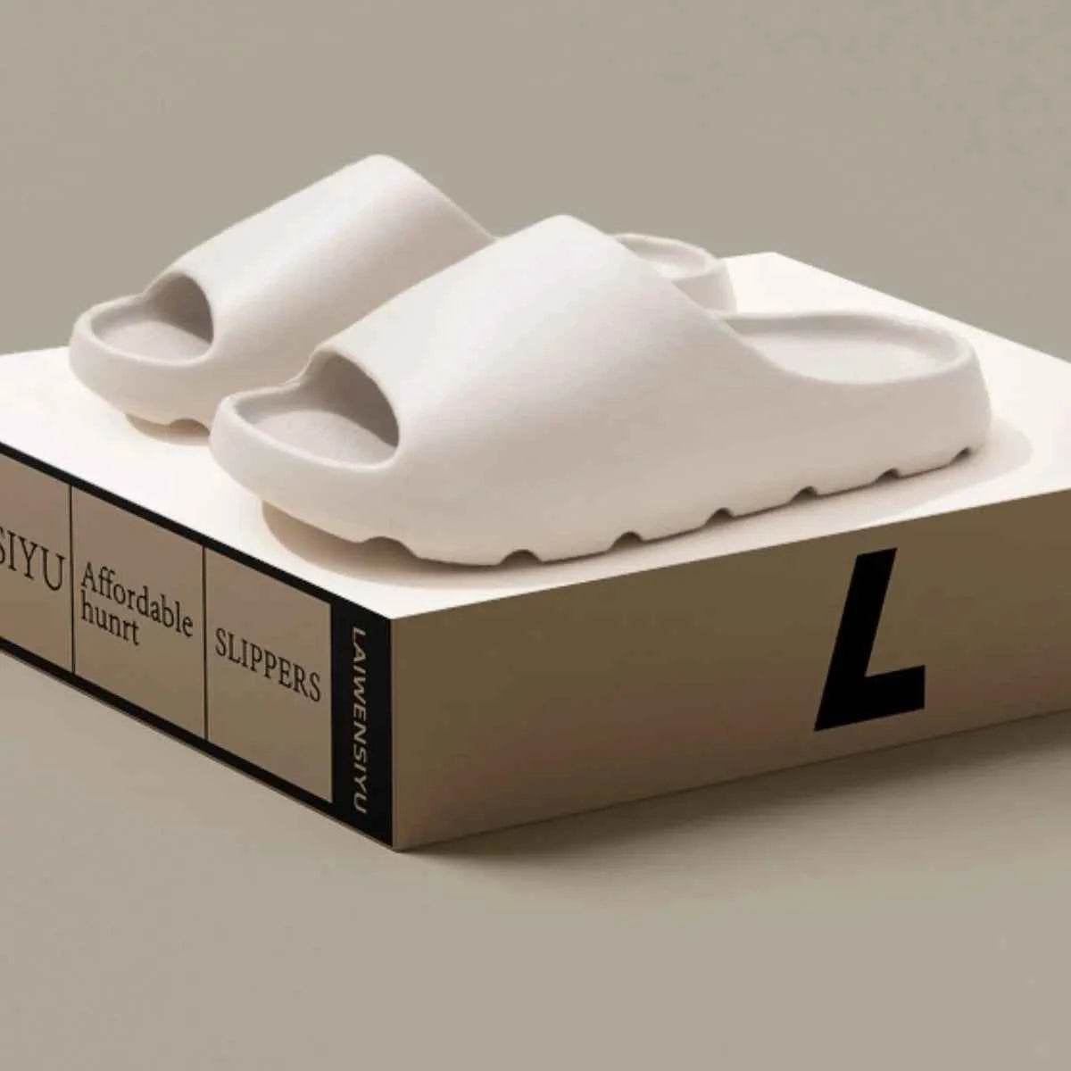 Open Toe Platform Slippers White for a perfect OOTD – dress to impress outfits from Amexza