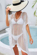 Angel Wings Fringe Trim Openwork Cover Up for a perfect OOTD – dress to impress outfits from Amexza