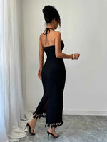 Flower Halter Neck Dress