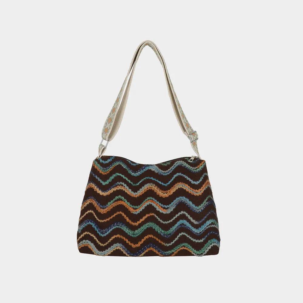 Adjustable Strap Medium Shoulder Bag Chocolate One Size for a perfect OOTD – dress to impress outfits from Amexza