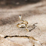 Snake Shape 18K Gold-Plated Bypass Ring for a perfect OOTD – dress to impress outfits from Amexza