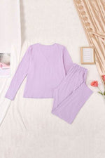 Buttery-Soft Surplice Long Sleeve Top and Pants Set for a perfect OOTD – dress to impress outfits from Amexza