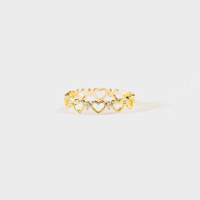 Heart Shape 18K Gold-Plated Ring Gold for a perfect OOTD – dress to impress outfits from Amexza
