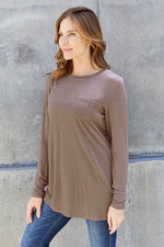 Basic Bae Full Size Round Neck Long Sleeve Top - Amexza