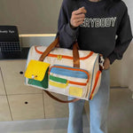 Color Block Multi-Pockets Travel Bag for a perfect OOTD – dress to impress outfits from Amexza