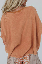 Stud Heart Patch Round Neck Short Sleeve T-Shirt - Amexza