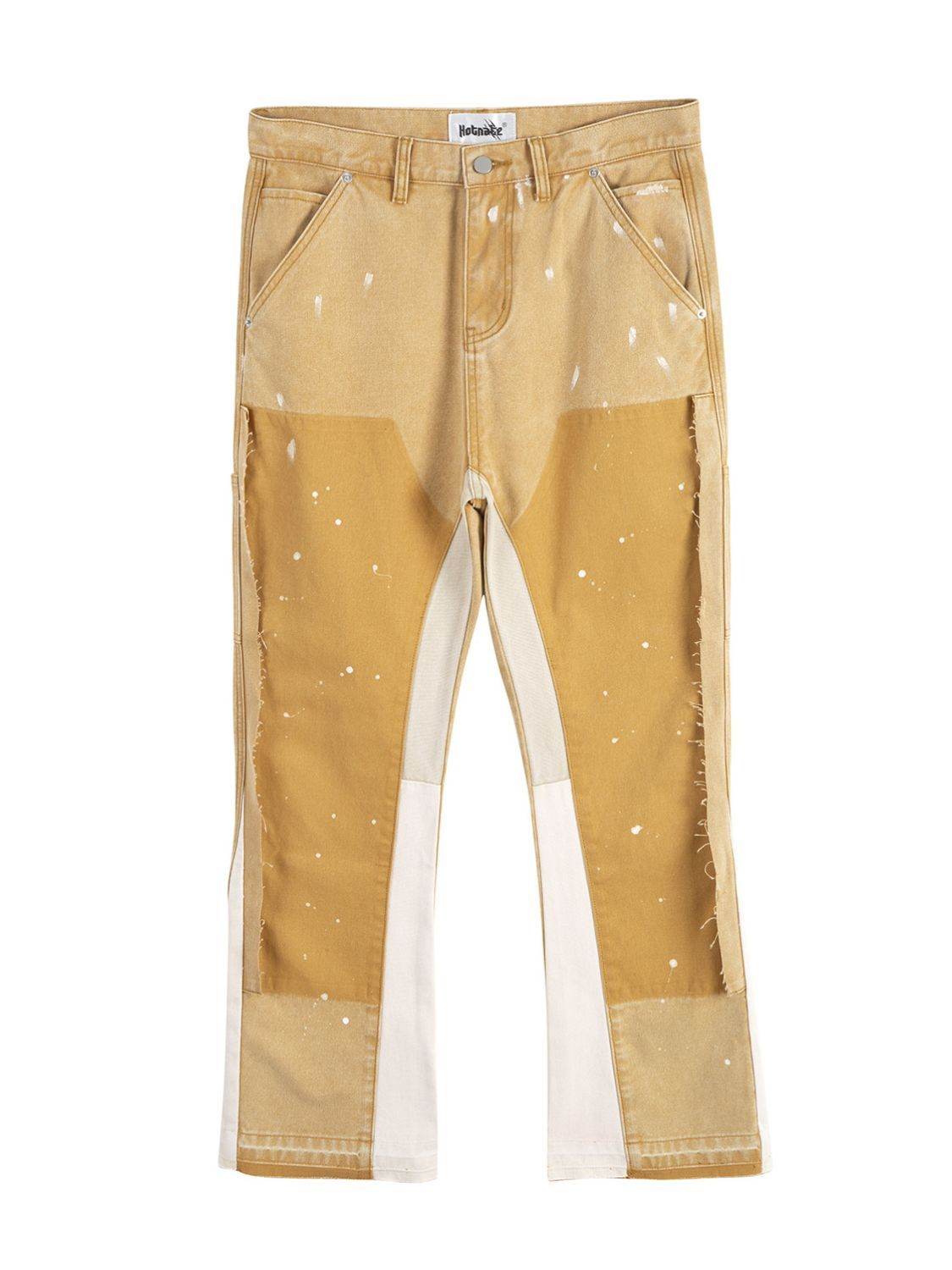 Men's Contrast Washed Bootcut Jeans Gold for a perfect OOTD – dress to impress outfits from Amexza