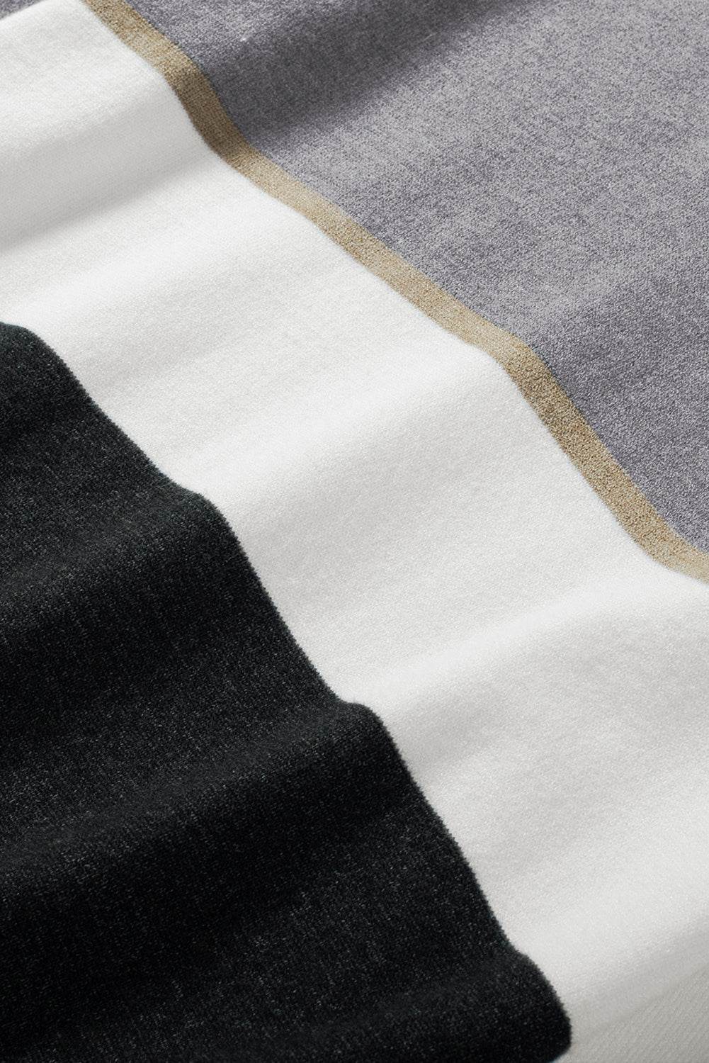 Color Block V Neck Long Sleeve Sweater for a perfect OOTD – dress to impress outfits from Amexza