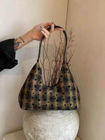 Bow Moon Shape Shoulder Bag Khaki One Size for a perfect OOTD – dress to impress outfits from Amexza