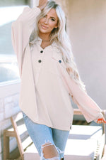 Collared Neck Half Button Long Sleeve Blouse for a perfect OOTD – dress to impress outfits from Amexza
