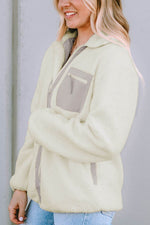 Chest Pocket Zip Up Fleece Jacket - Amexza