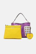 Nicole Lee USA Quihn 3-Piece Handbag Set Purple One Size for a perfect OOTD – dress to impress outfits from Amexza