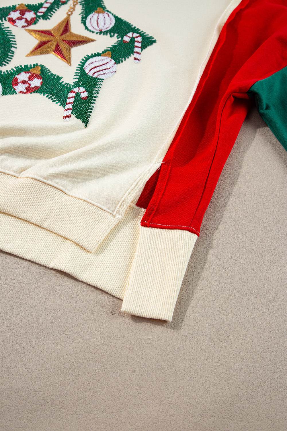 Color Block Star Side Slit Lantern Sleeve Sweatshirt for a perfect OOTD – dress to impress outfits from Amexza