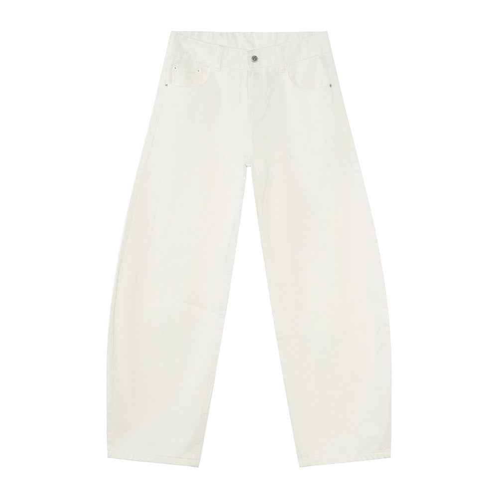 Wide Leg Jeans with Pockets Ivory XL for a perfect OOTD – dress to impress outfits from Amexza