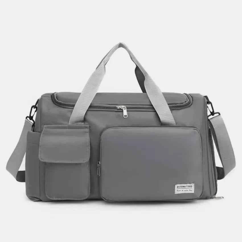 Oxford Cloth Detachable Strap Travel Bag Dark Gray One Size for a perfect OOTD – dress to impress outfits from Amexza
