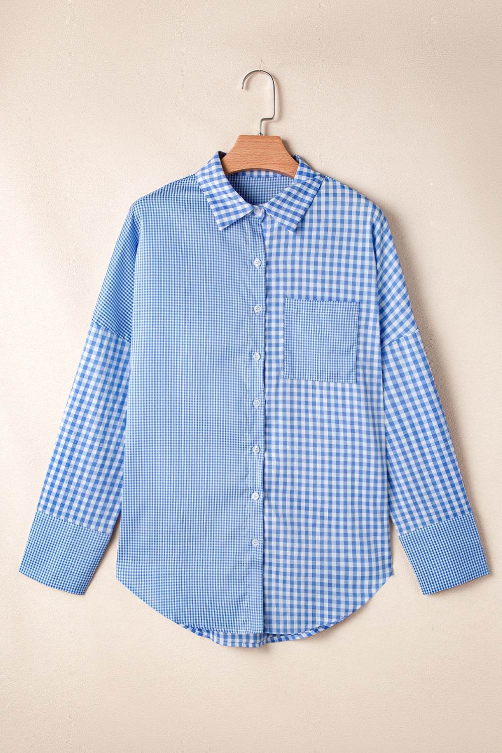 Plaid Button Up Long Sleeve Shirt - Amexza