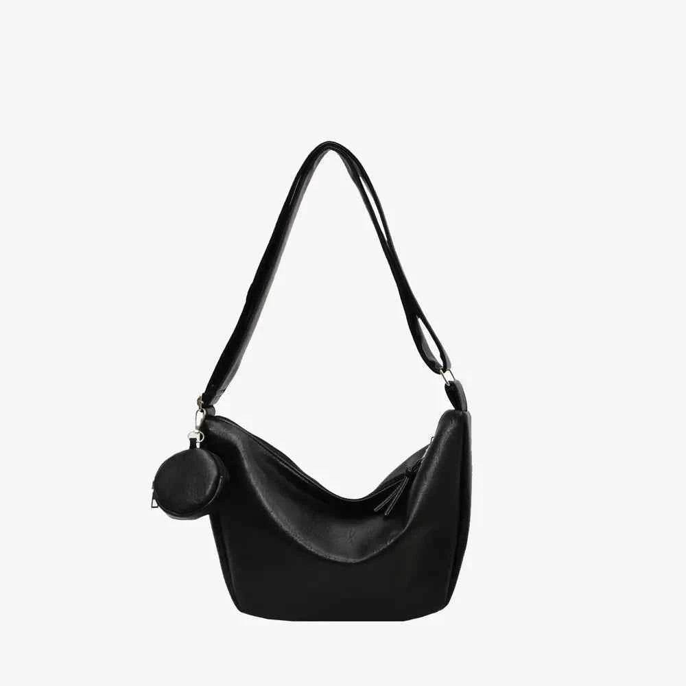 PU Leather Crossbody Bag with Small Purse Black One Size for a perfect OOTD – dress to impress outfits from Amexza