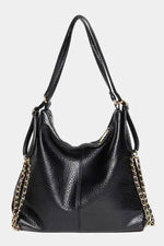 Fame PU Leather Multipurpose Shoulder Bag Black One Size for a perfect OOTD – dress to impress outfits from Amexza