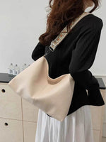 PU Leather Geometric Pattern Strap Shoulder Bag for a perfect OOTD – dress to impress outfits from Amexza