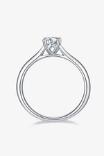 Moissanite 925 Sterling Silver Solitaire Ring for a perfect OOTD – dress to impress outfits from Amexza
