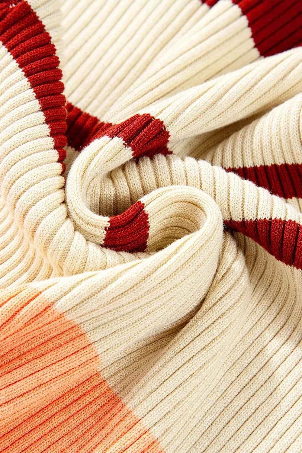 Contrast Striped Johnny Collar Short Sleeve Mini Dress for a perfect OOTD – dress to impress outfits from Amexza