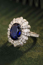5 Carat Lab-Grown Sapphire Flower Shape Ring for a perfect OOTD – dress to impress outfits from Amexza