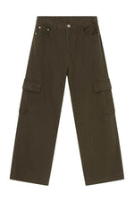 Hight Rise Wide Leg Cargo Pants Army Green for a perfect OOTD – dress to impress outfits from Amexza