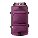 Multi Pocket Travel Backpack Bag Plum Purple One Size for a perfect OOTD – dress to impress outfits from Amexza