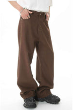 Men's Mid-Rise Straight-Leg Jeans Brown for a perfect OOTD – dress to impress outfits from Amexza