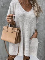 Short Sleeve Sweater Dress with Pockets for a perfect OOTD – dress to impress outfits from Amexza