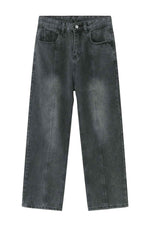 Men's Washed Splicing Straight Leg Jeans for a perfect OOTD – dress to impress outfits from Amexza