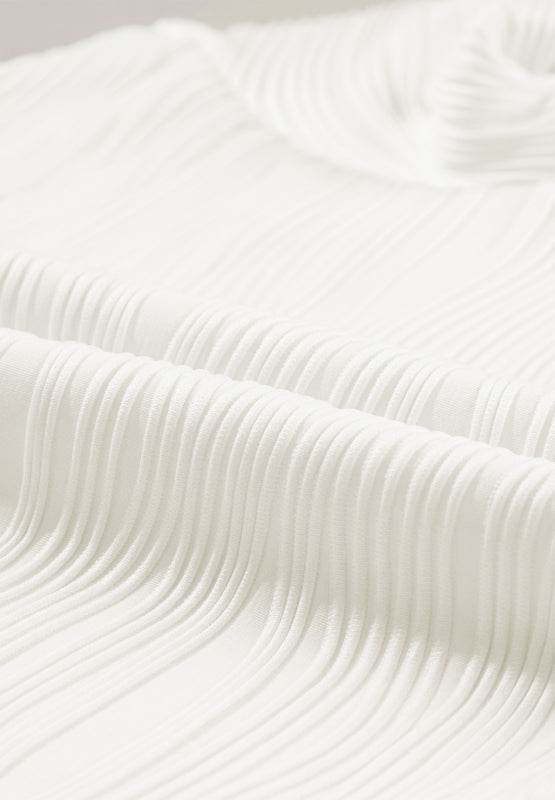 Texture Round Neck Long Sleeve Sweatshirt for a perfect OOTD – dress to impress outfits from Amexza