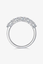 1 Carat Moissanite 925 Sterling Silver Half-Eternity Ring for a perfect OOTD – dress to impress outfits from Amexza