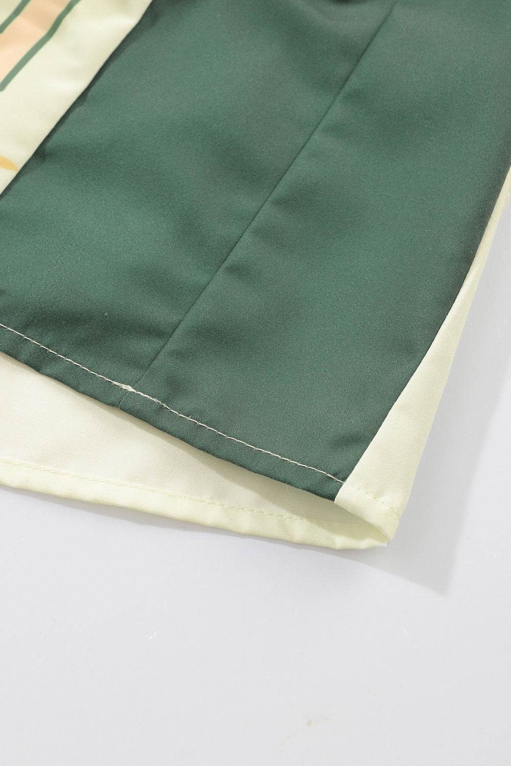 Printed V-Neck Kimono Sleeve Dress - Amexza