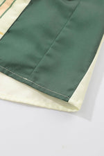 Printed V-Neck Kimono Sleeve Dress - Amexza