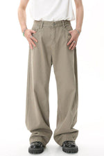 Men's Mid-Rise Straight-Leg Jeans Khaki for a perfect OOTD – dress to impress outfits from Amexza