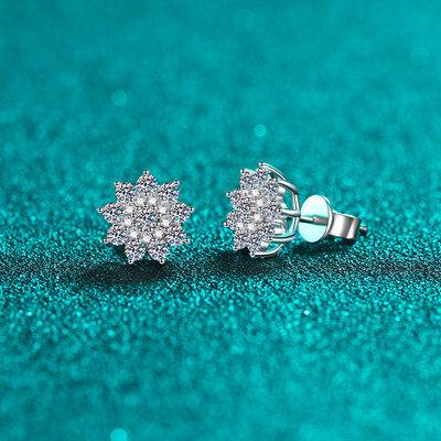 925 Sterling Silver Moissanite Zircon Stud Earrings for a perfect OOTD – dress to impress outfits from Amexza