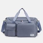 Oxford Cloth Detachable Strap Travel Bag Dusty Blue One Size for a perfect OOTD – dress to impress outfits from Amexza