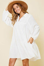 Ces Femme Johnny Collar Balloon Sleeve Mini Dress for a perfect OOTD – dress to impress outfits from Amexza