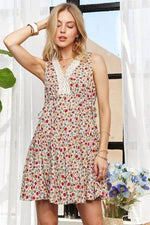 ADORA Lace Detail V-Neck Sleeveless Mini Dress for a perfect OOTD – dress to impress outfits from Amexza