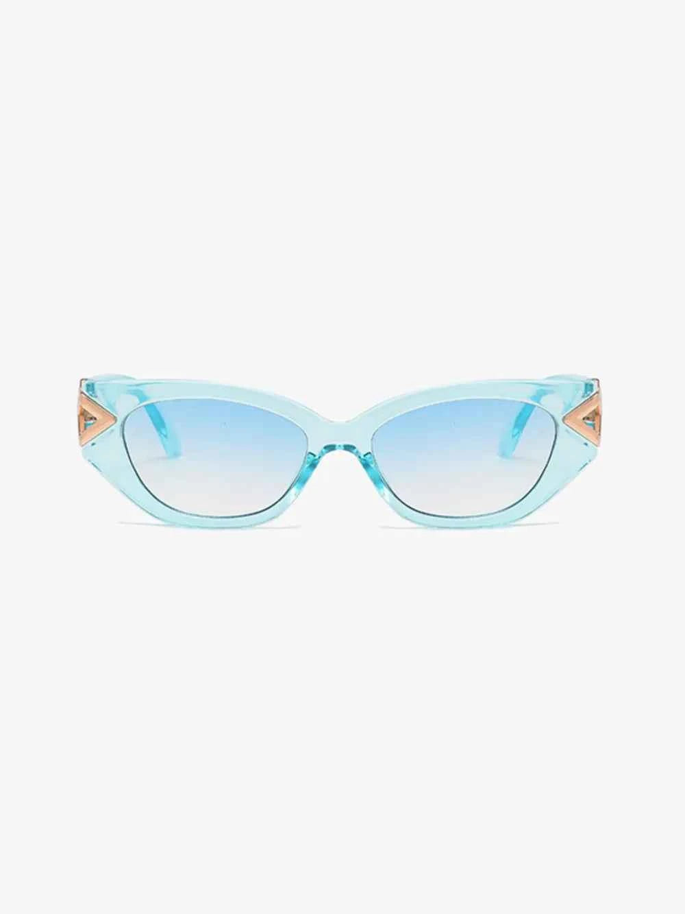 Polycarbonate Frame Cat-Eye Sunglasses Mint Blue One Size for a perfect OOTD – dress to impress outfits from Amexza