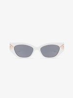 Polycarbonate Frame Cat-Eye Sunglasses White One Size for a perfect OOTD – dress to impress outfits from Amexza
