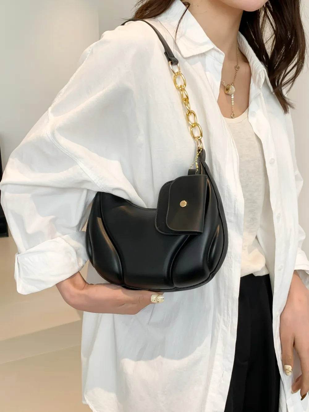 PU Leather Shoulder Bag with EarPods Bag for a perfect OOTD – dress to impress outfits from Amexza