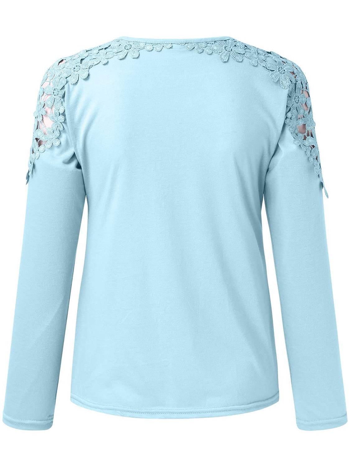 Full Size Cutout Round Neck Long Sleeve T-Shirt - Amexza